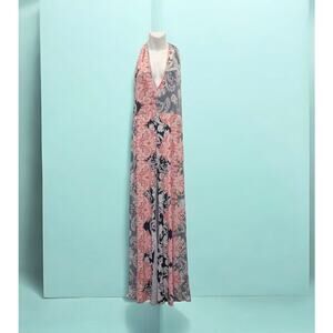 The Bloom Floral Sleeveless V-Neck Jumpsuit Multicolor Women's Size S